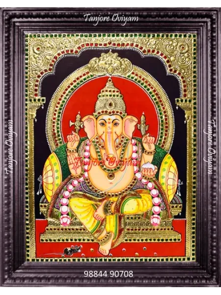 Vinayagar Authentic Tanjore Style Painting